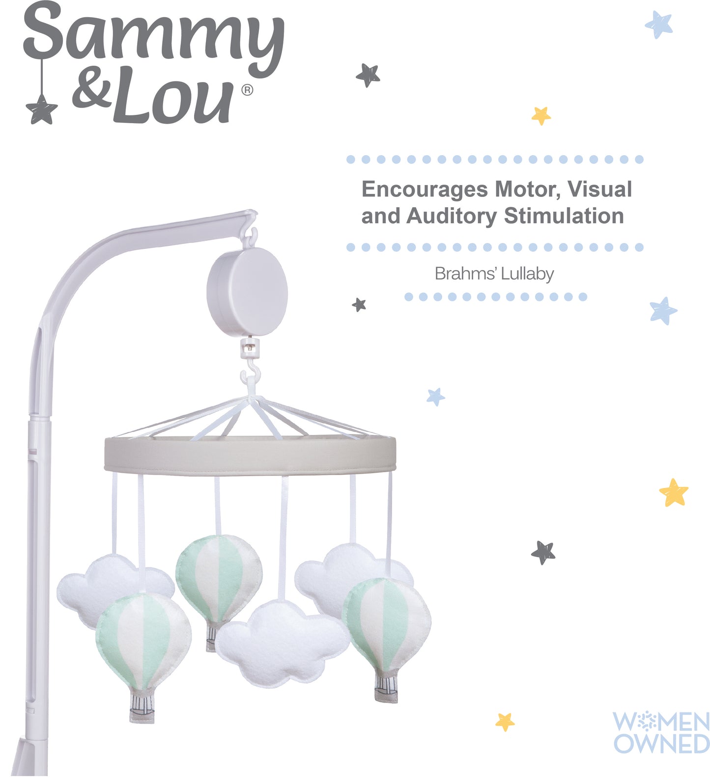 Hot Air Balloon Musical Crib Baby Mobile by Sammy & Lou®