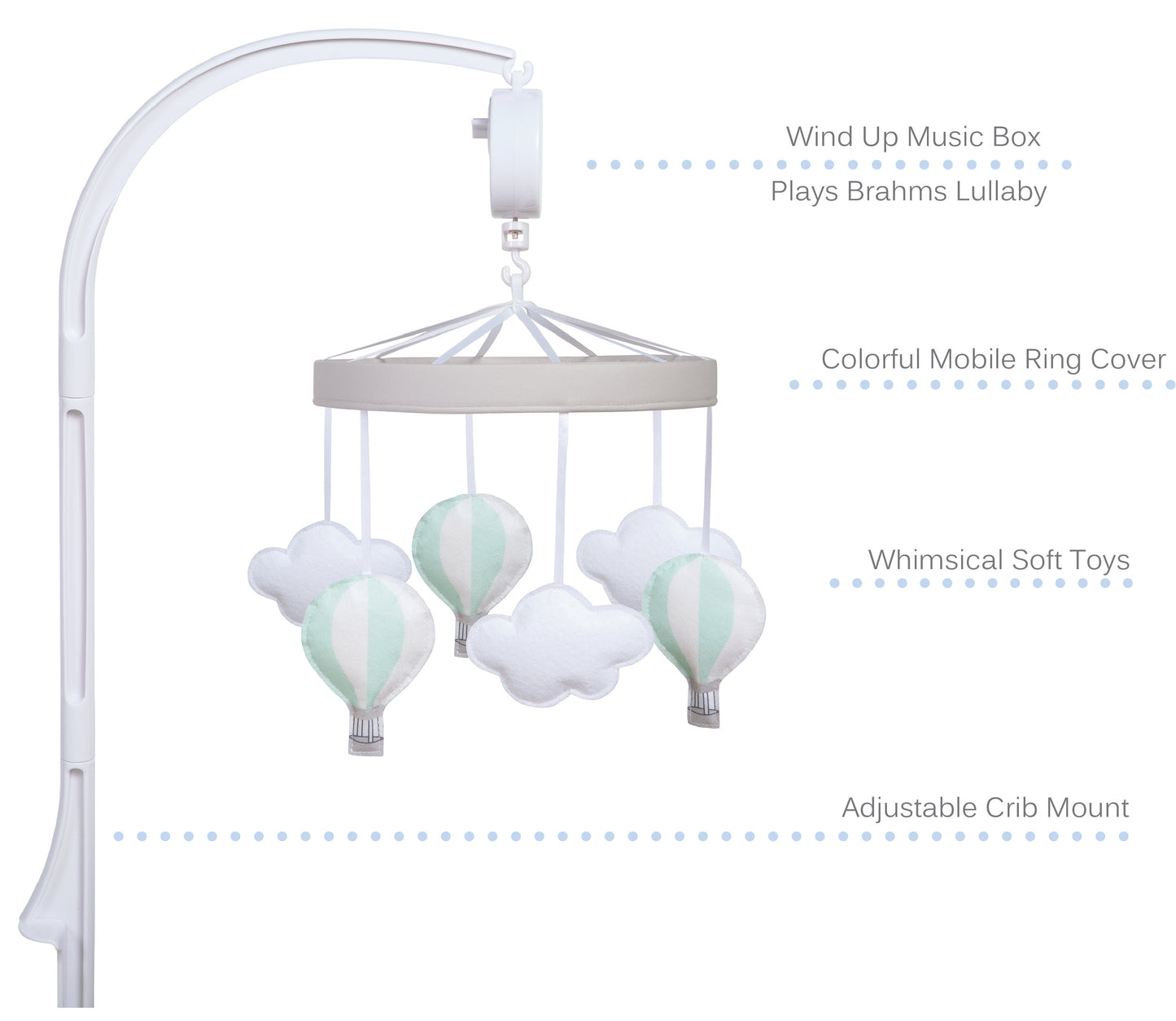 Hot Air Balloon Musical Crib Baby Mobile by Sammy & Lou®