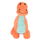 Dinosaur Million Years 4 Piece Crib Bedding Set by Sammy & Lou®; orange dinosaur plush toy, front facing