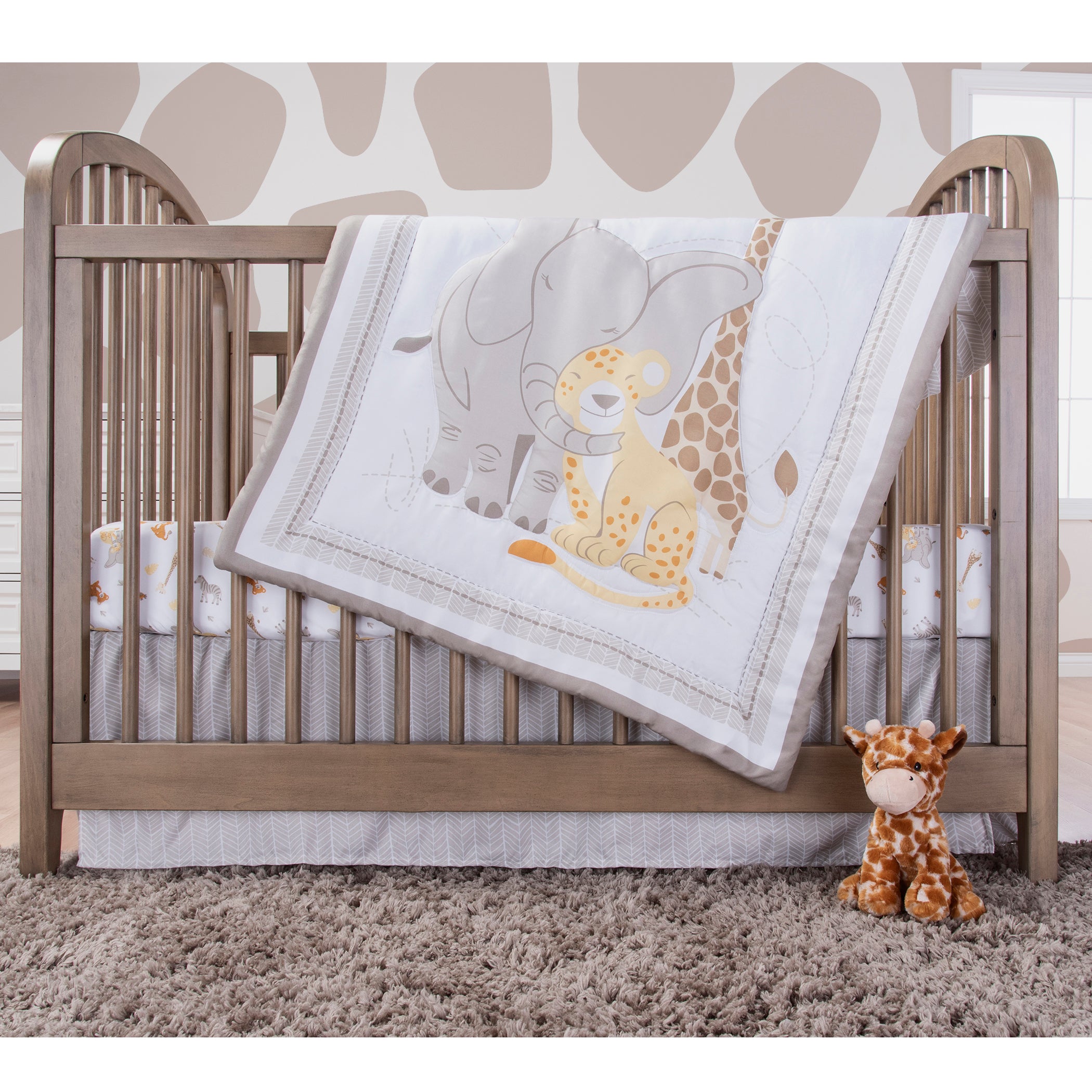 Safari Snuggle 4 Piece Crib Bedding Set by Sammy & Lou®