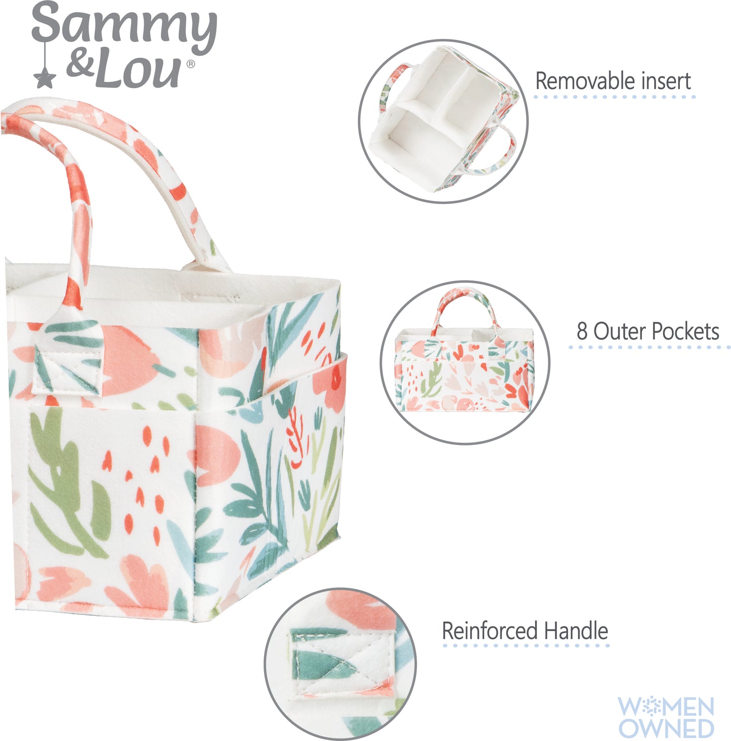 Painterly Floral Felt Storage Caddy by Sammy & Lou®