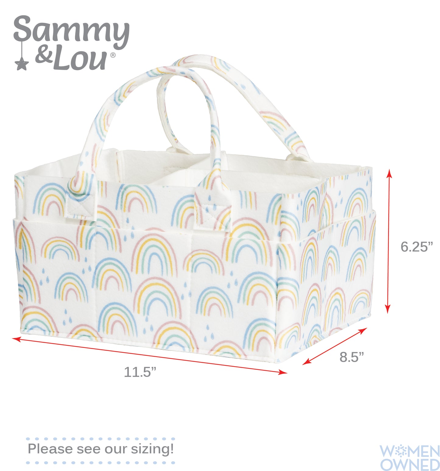 Painted Rainbow Felt Storage Caddy by Sammy & Lou®