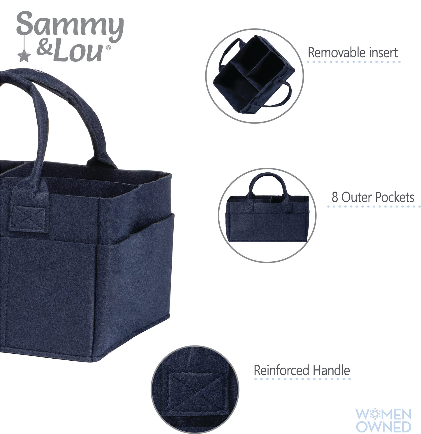 Navy Felt Storage Caddy by Sammy & Lou®