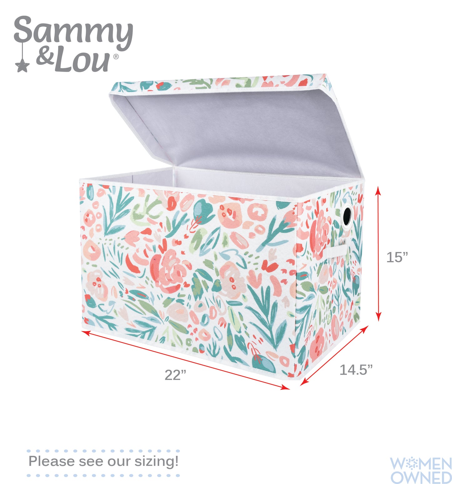 Painterly Floral Felt Toy Box by Sammy & Lou®