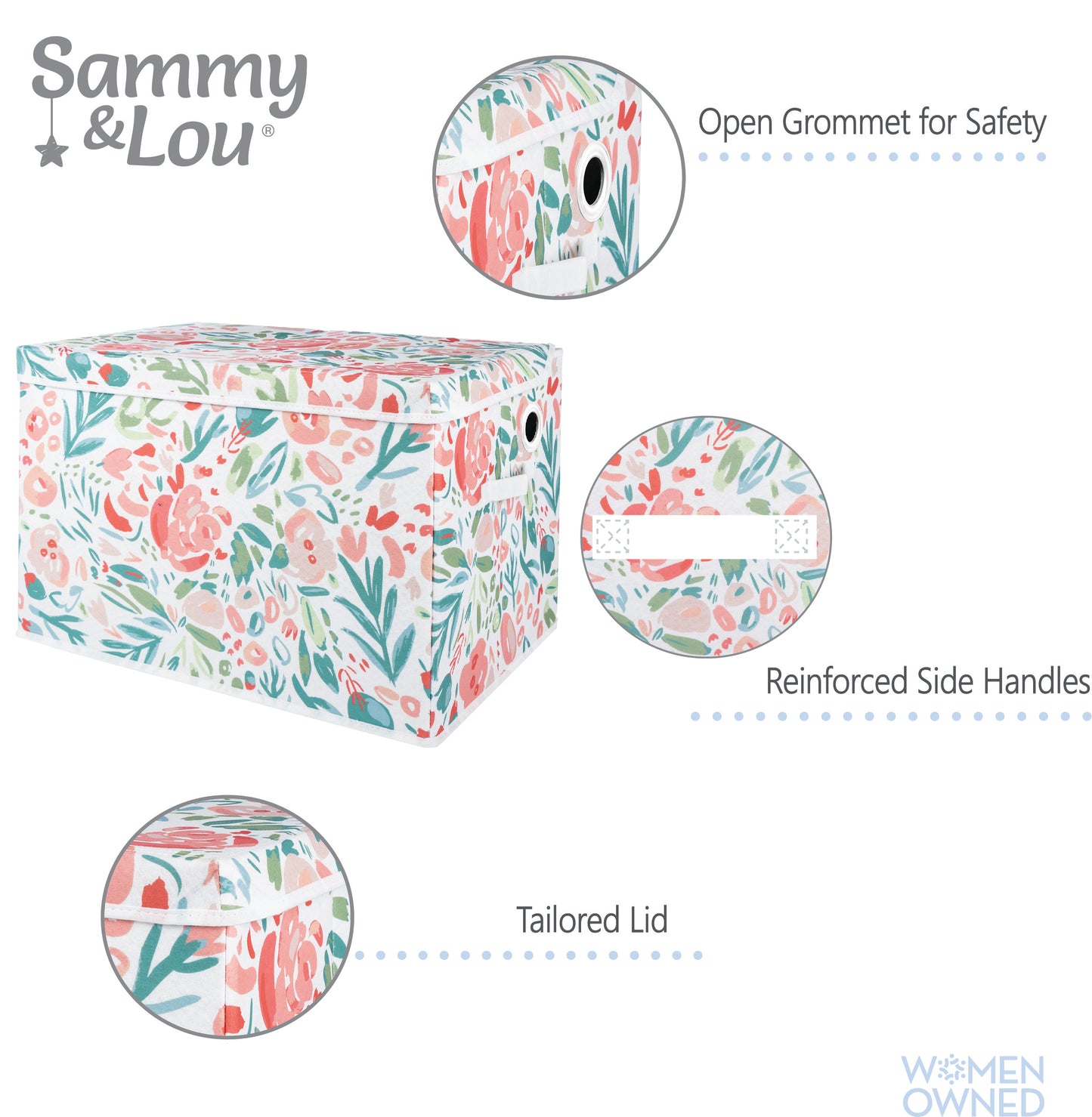 Painterly Floral Felt Toy Box by Sammy & Lou®