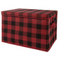 Buffalo Check Felt Toy Box by Sammy & Lou® Angled with lid closed