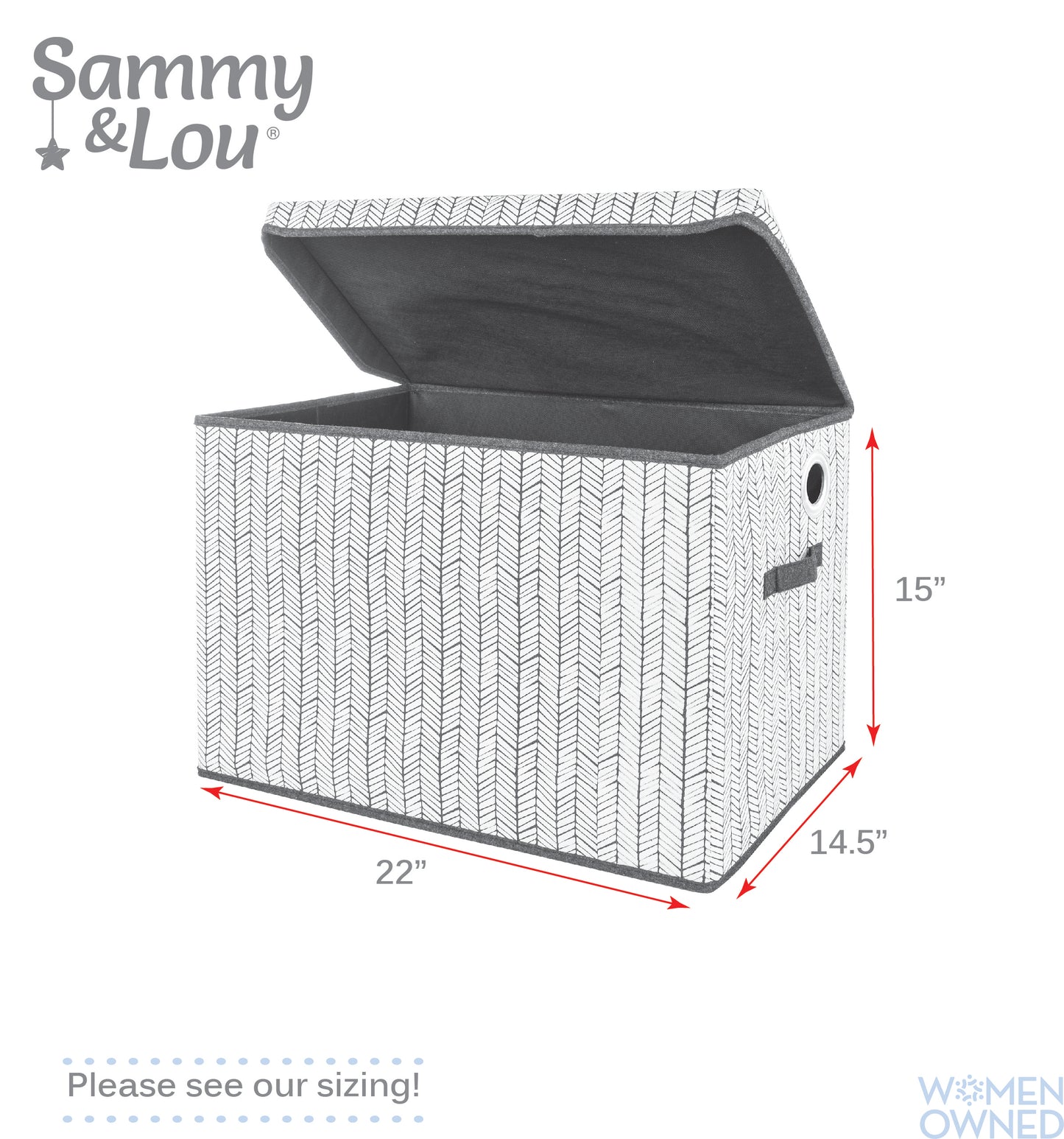 Herringbone Felt Toy Box by Sammy & Lou®