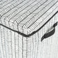 Close up shot of Herringbone Felt Toy Box by Sammy & Lou® showing the white and black herringbone pattern