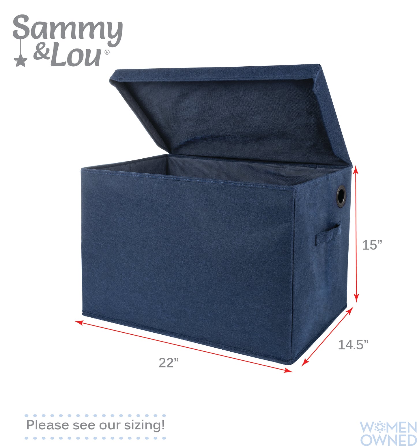 Navy Felt Toy Box by Sammy & Lou®