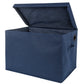 Navy Felt Toy Box by Sammy & Lou® Angled with lid open