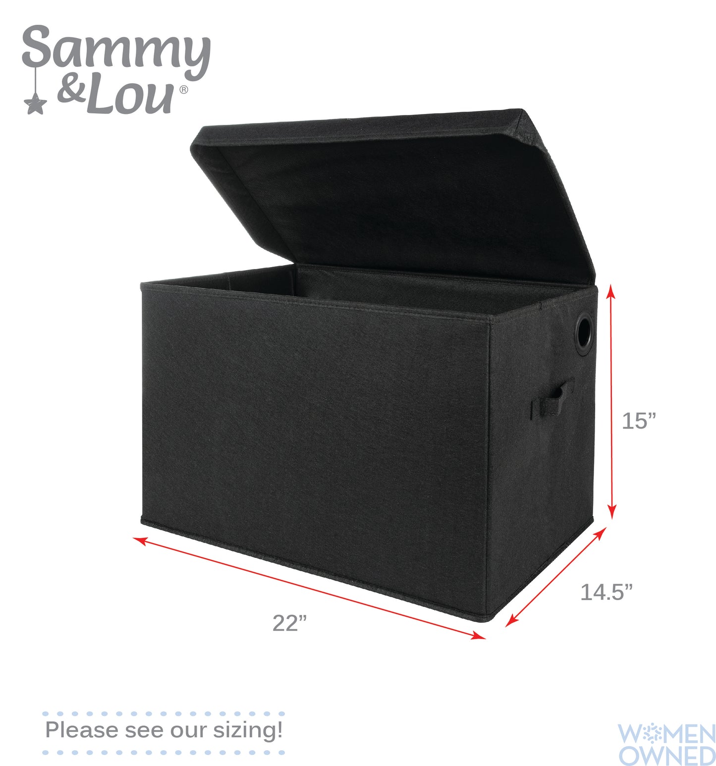 Black Felt Toy Box by Sammy & Lou®