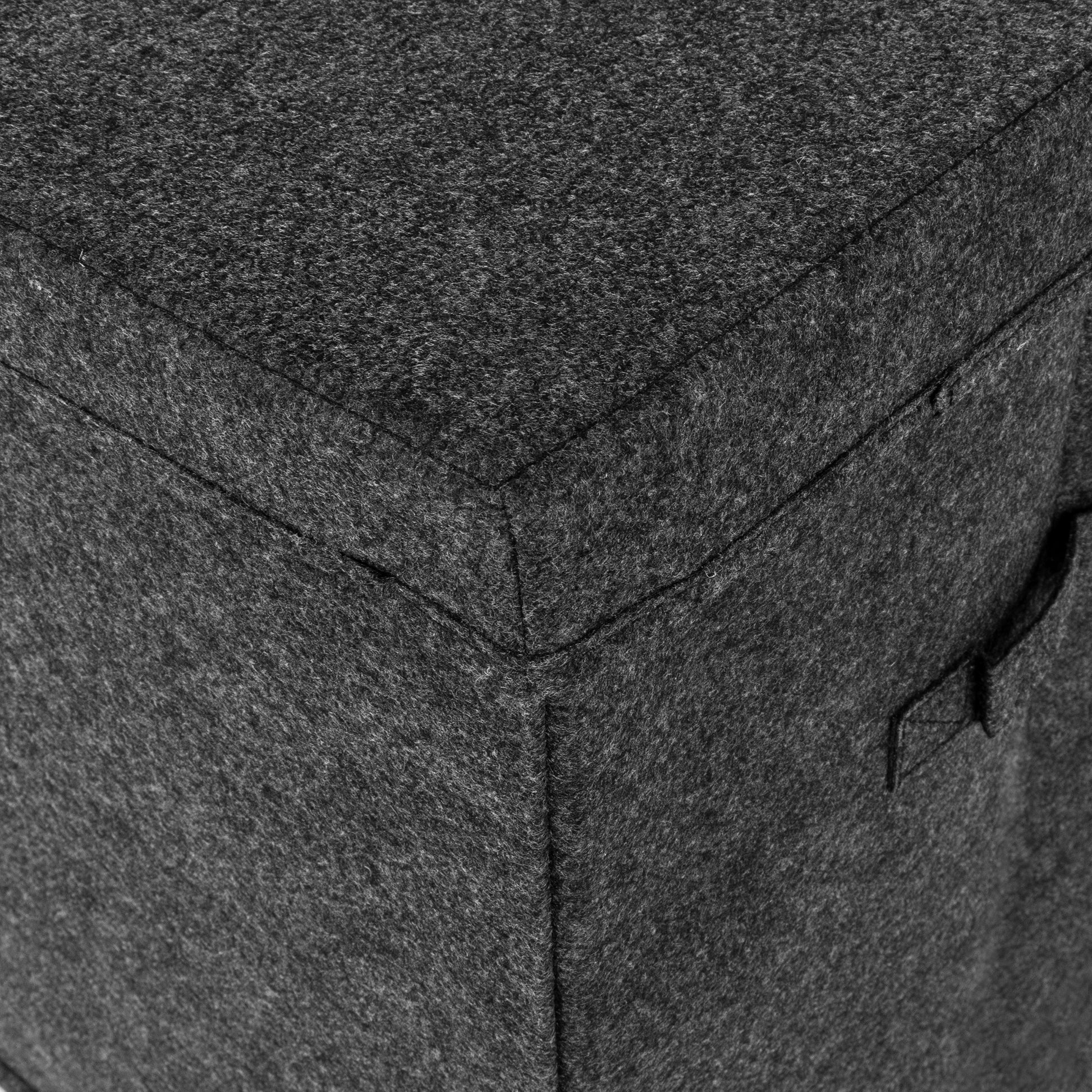 Close up shot of Charcoal Gray Felt Toy Box by Sammy & Lou®
