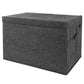 Charcoal Gray Felt Toy Box by Sammy & Lou® Angled with lid closed