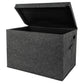 Charcoal Gray Felt Toy Box by Sammy & Lou® Angled with lid open