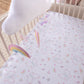Floral Butterfly 4 Piece Crib Bedding Set by Sammy & Lou®; stylized image of fitted crib sheet