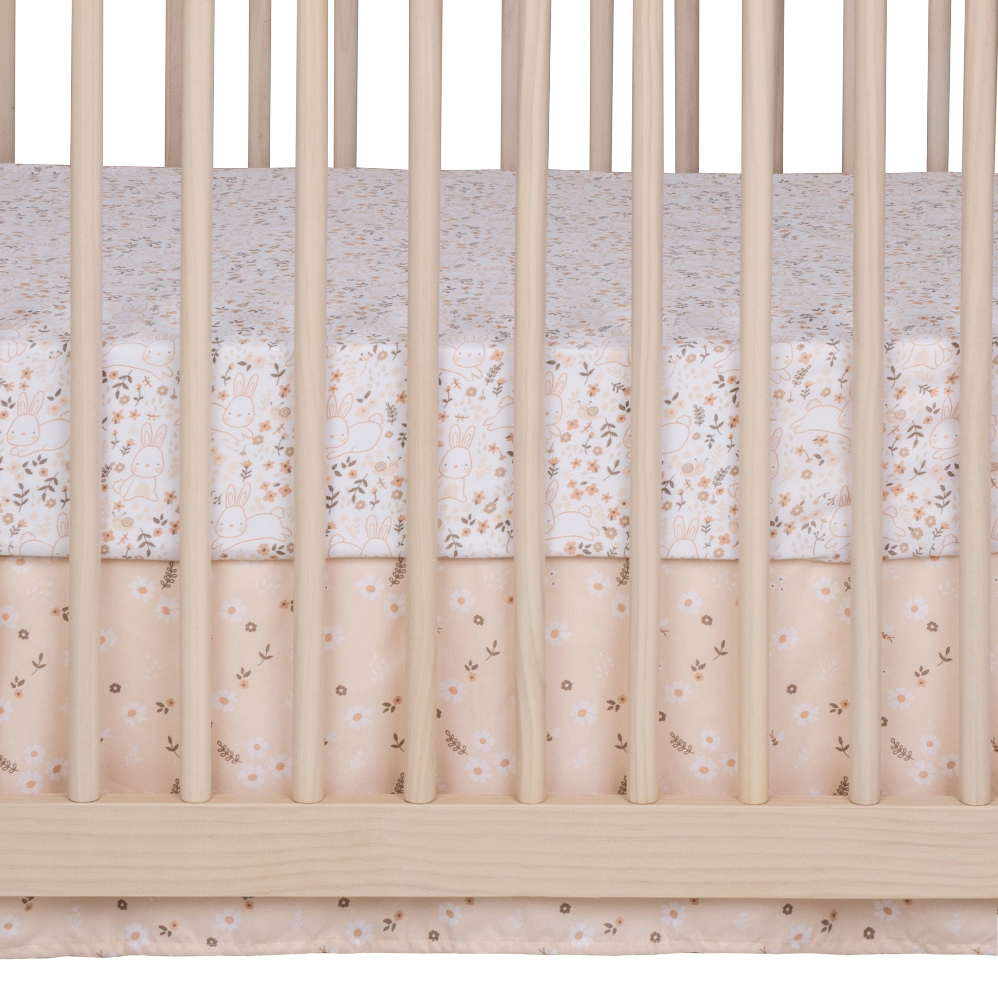 Cottage Floral crib sheet and crib skirt