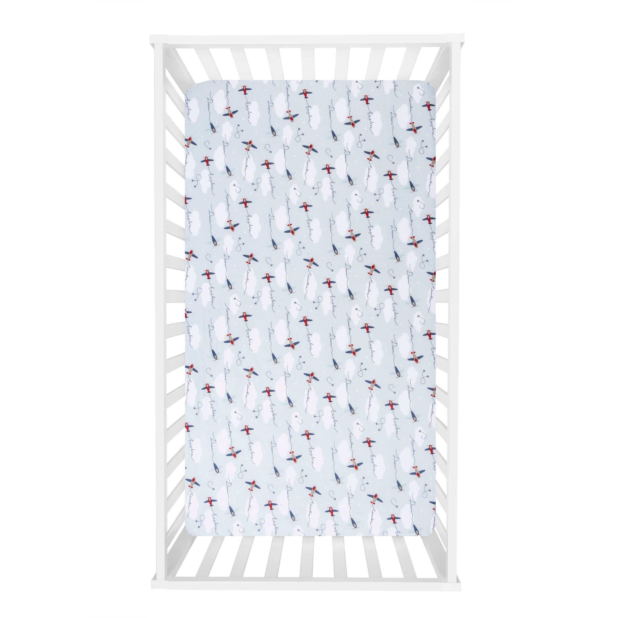 Airplane fitted hotsell crib sheet