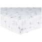 Fitted crib sheet fits standard crib mattress 28 in x 52 in with 8-inch-deep pockets and is fully elasticized for a secure fit.