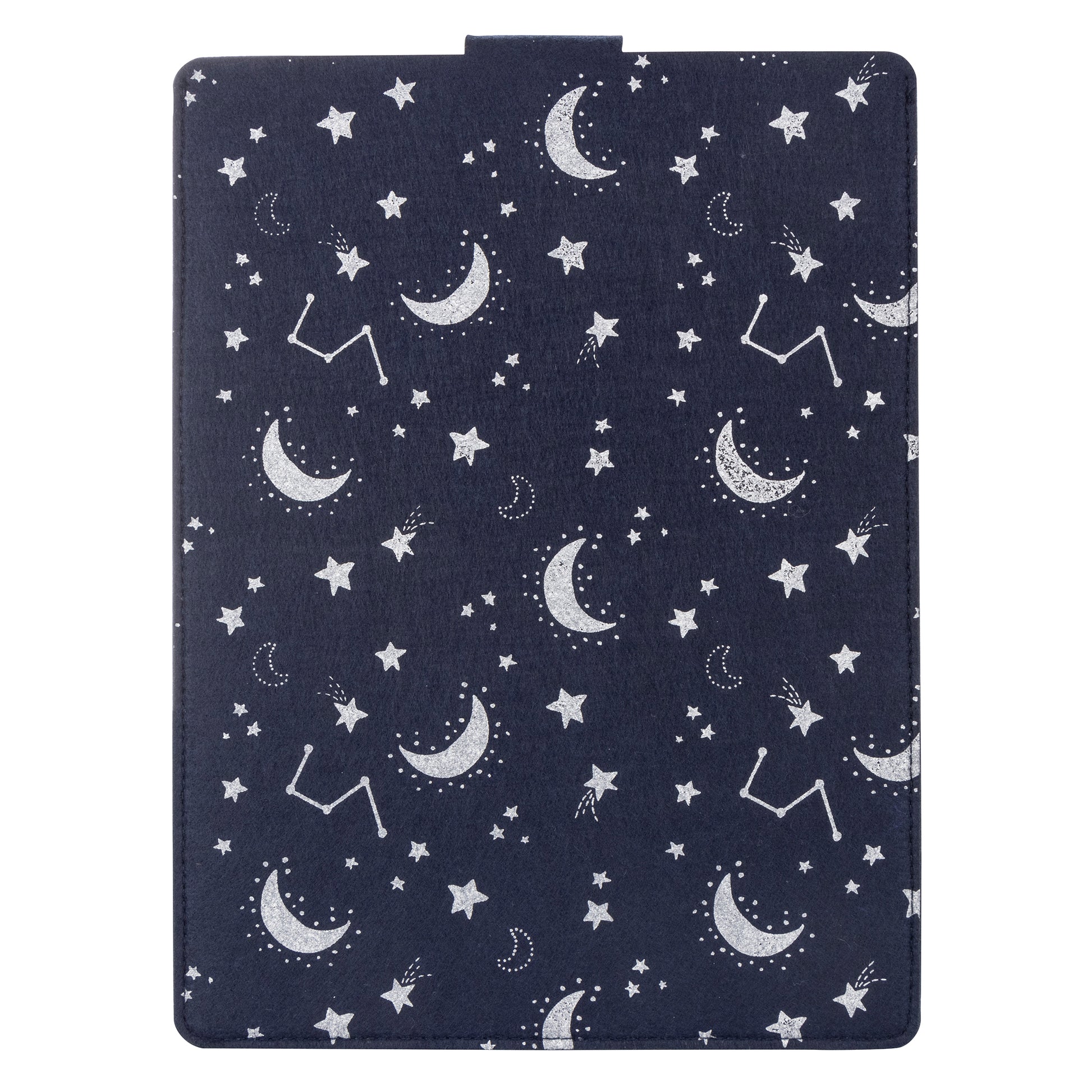 Constellation Felt Laptop Sleeve Carrying Case - Back view