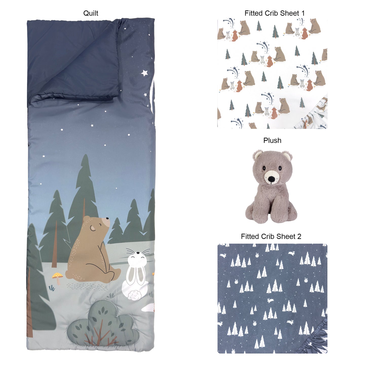 Forest Stargazer 4 Piece Crib Bedding Set by Sammy & Lou