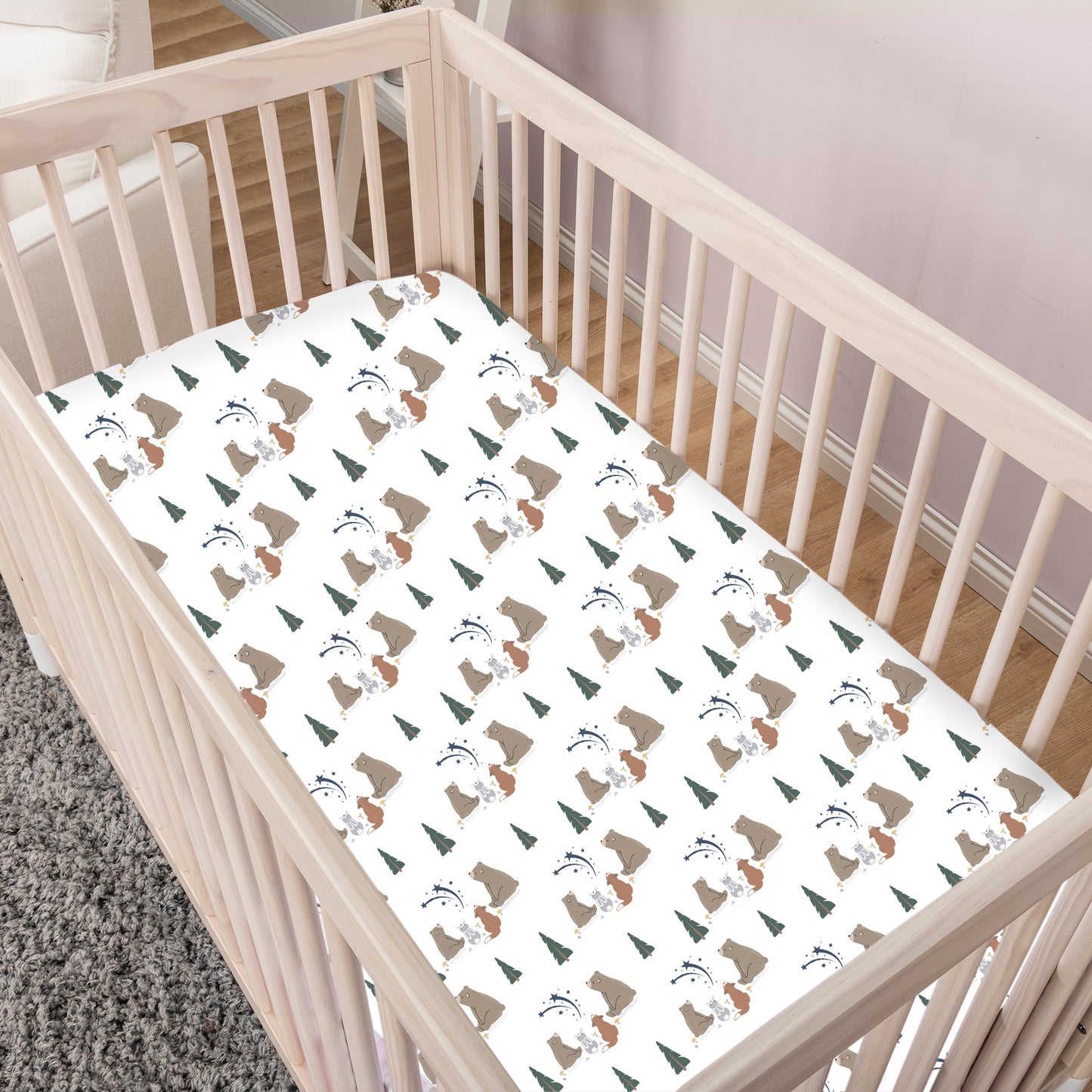 Forest Stargazer 4 Piece Crib Bedding Set by Sammy & Lou