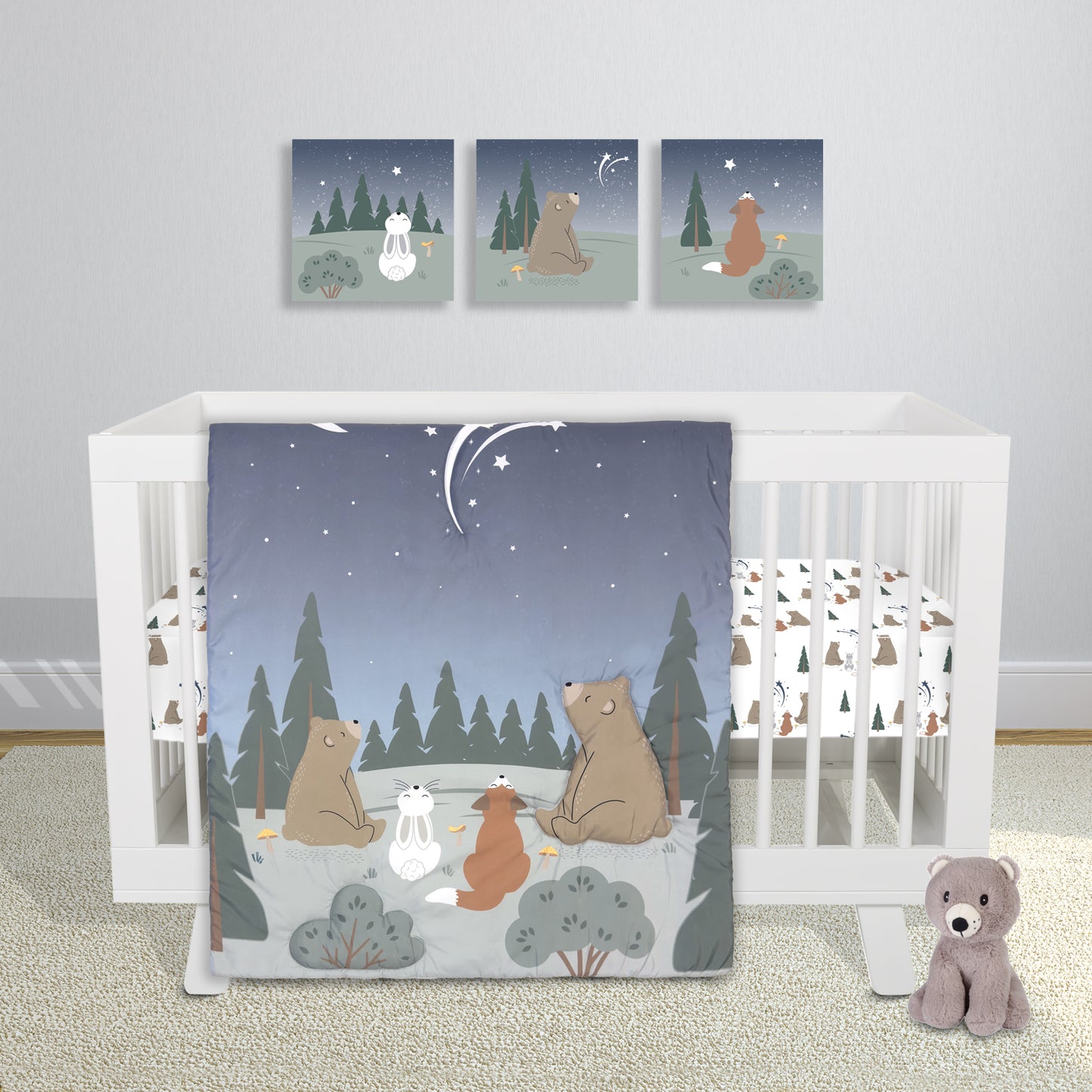 Forest Stargazer 4 Piece Crib Bedding Set by Sammy & Lou