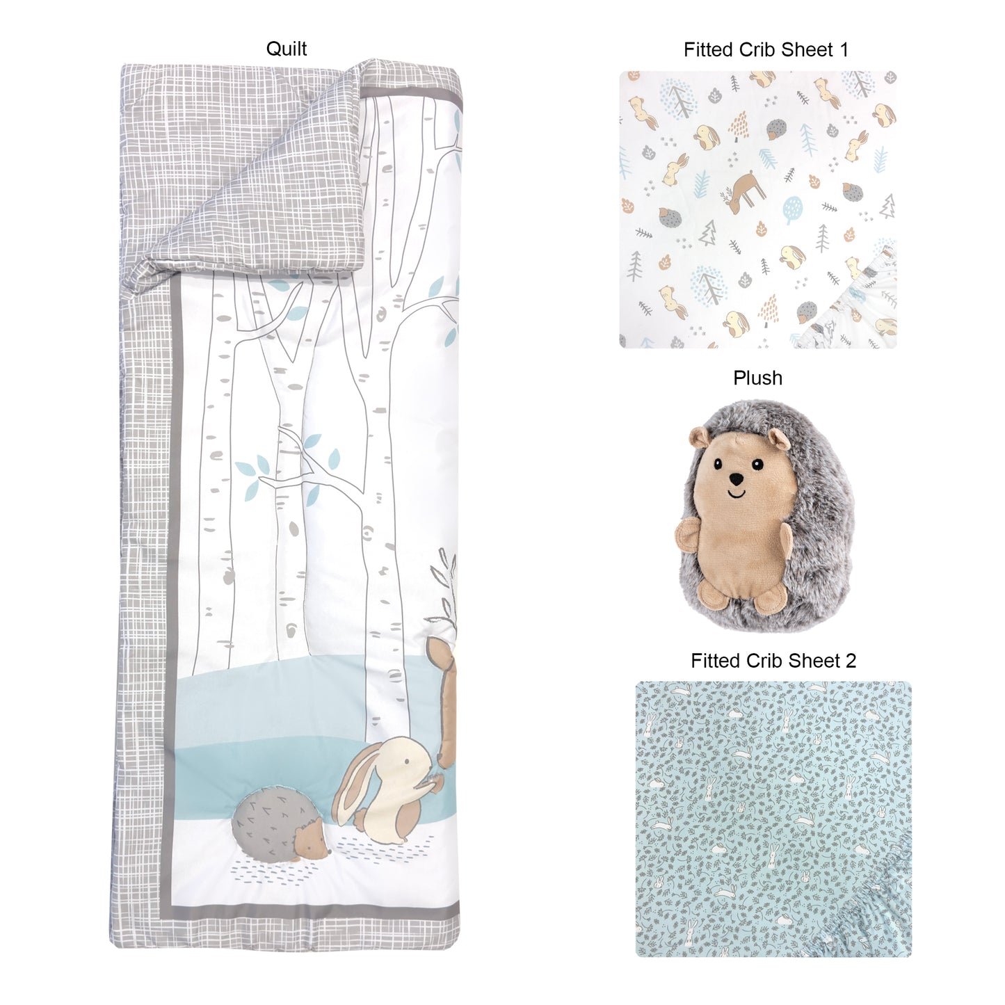 Cottontail Friends 4 Piece Crib Bedding Set by Sammy & Lou