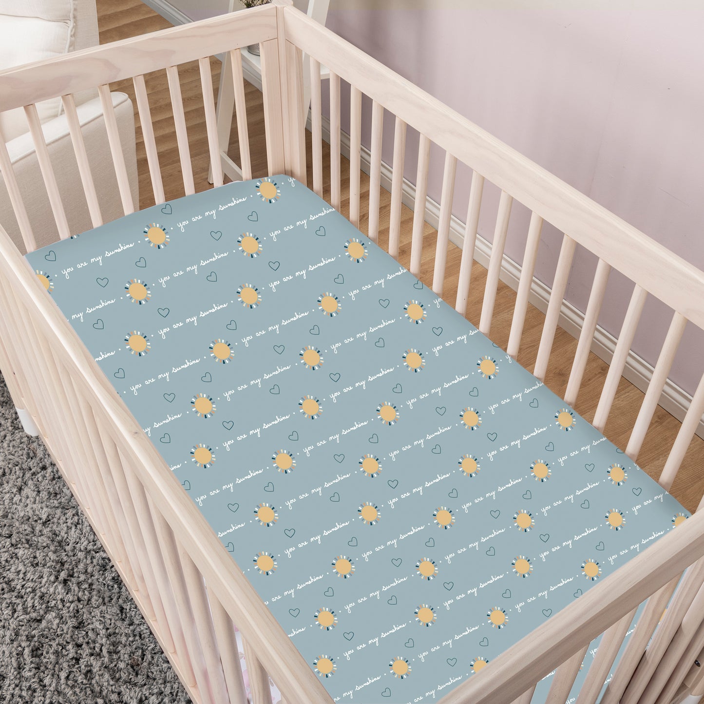 Sunshine and Rainbows 4 Piece Crib Bedding Set by Sammy & Lou