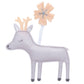 Forest Garden Musical Crib Baby Mobile- deer felt piece in gray with a flower