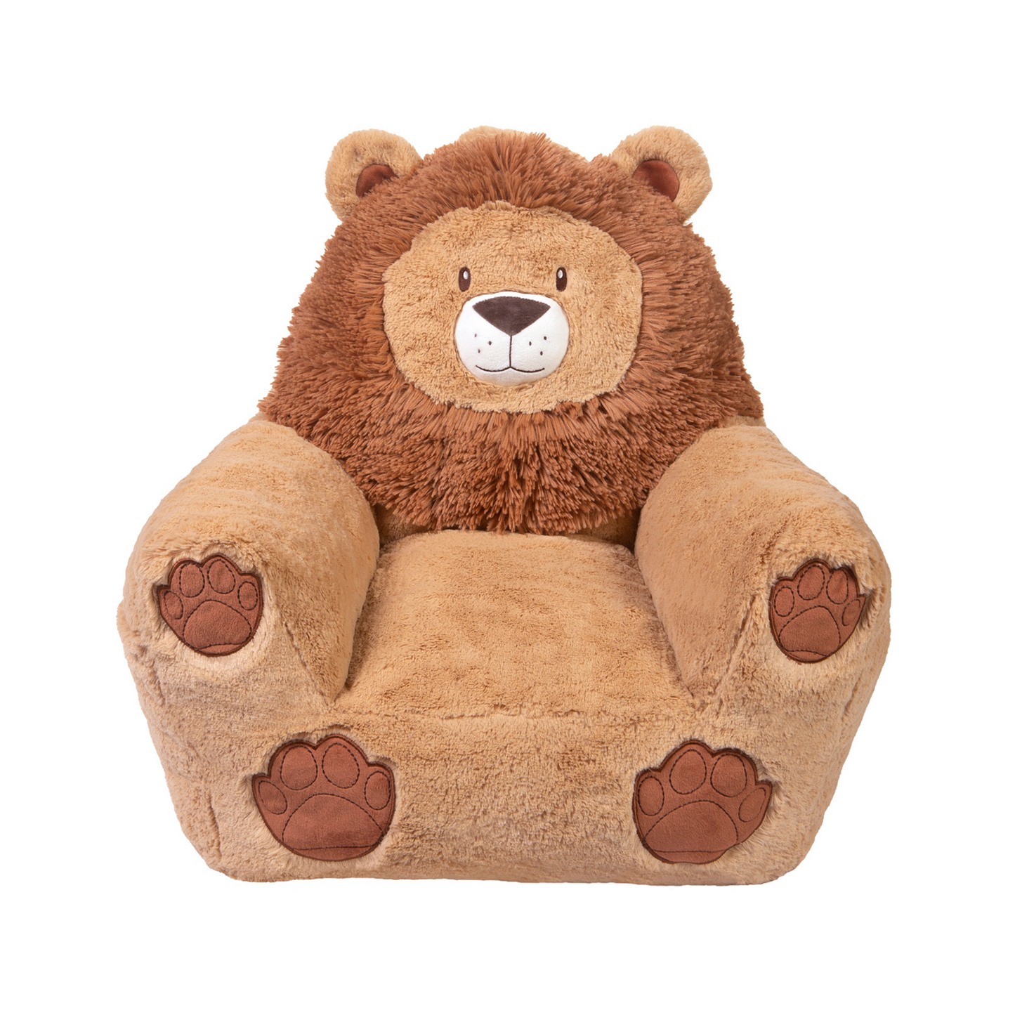 Toddler Lion Plush Character Chair by Cuddo Buddies® - front view