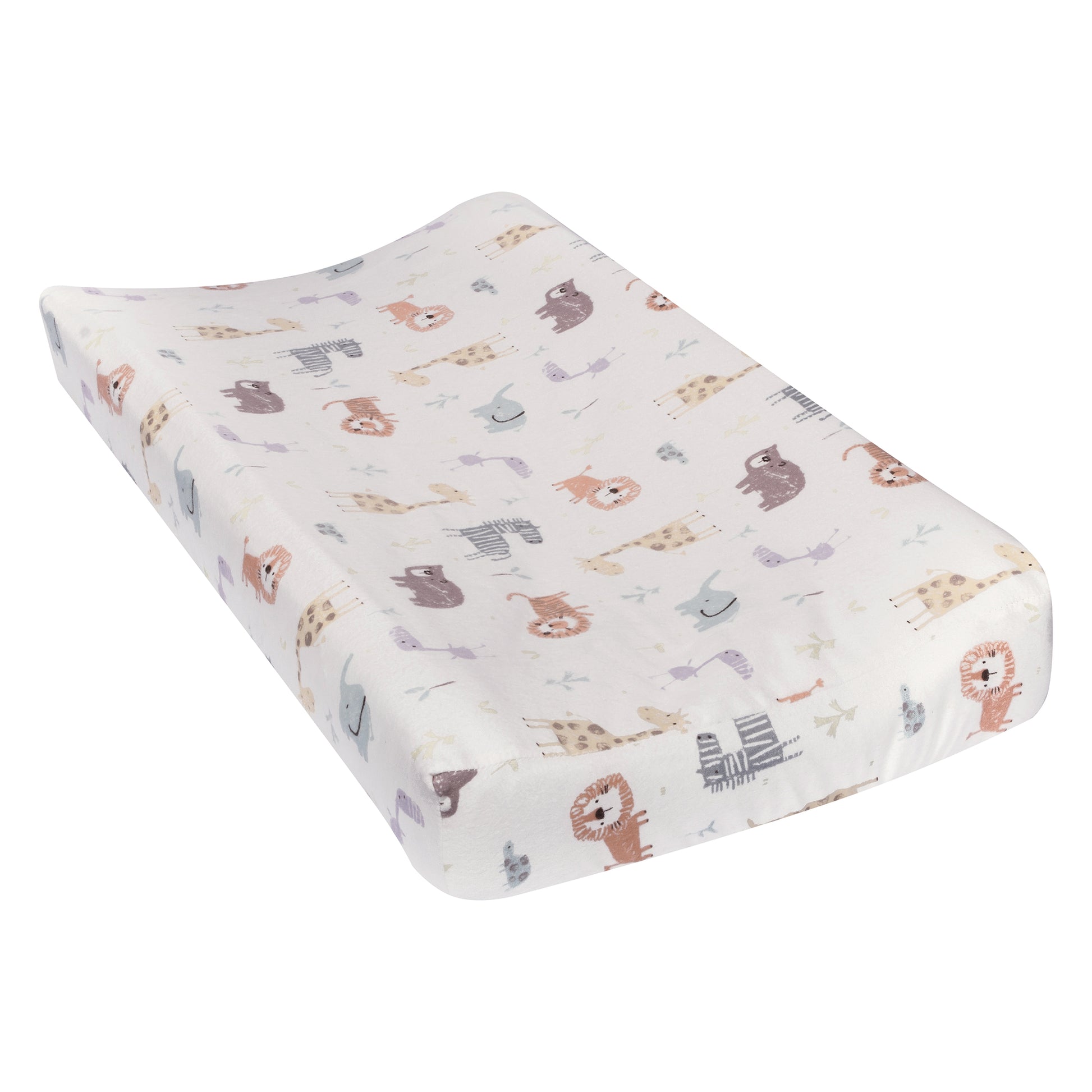 Crayon Jungle Flannel Changing Pad Cover main image