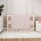 Simply Blush 3 Piece Crib Bedding Set Stylized in a bedroom