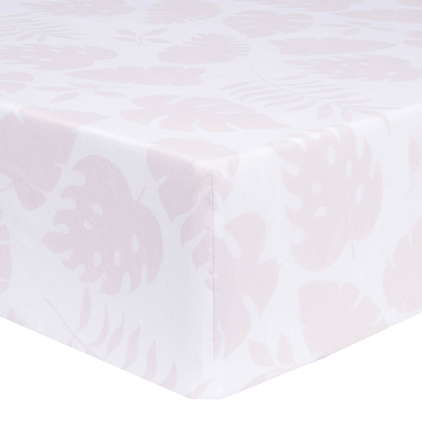 Palm Leaves Fitted Crib Sheet - corner view