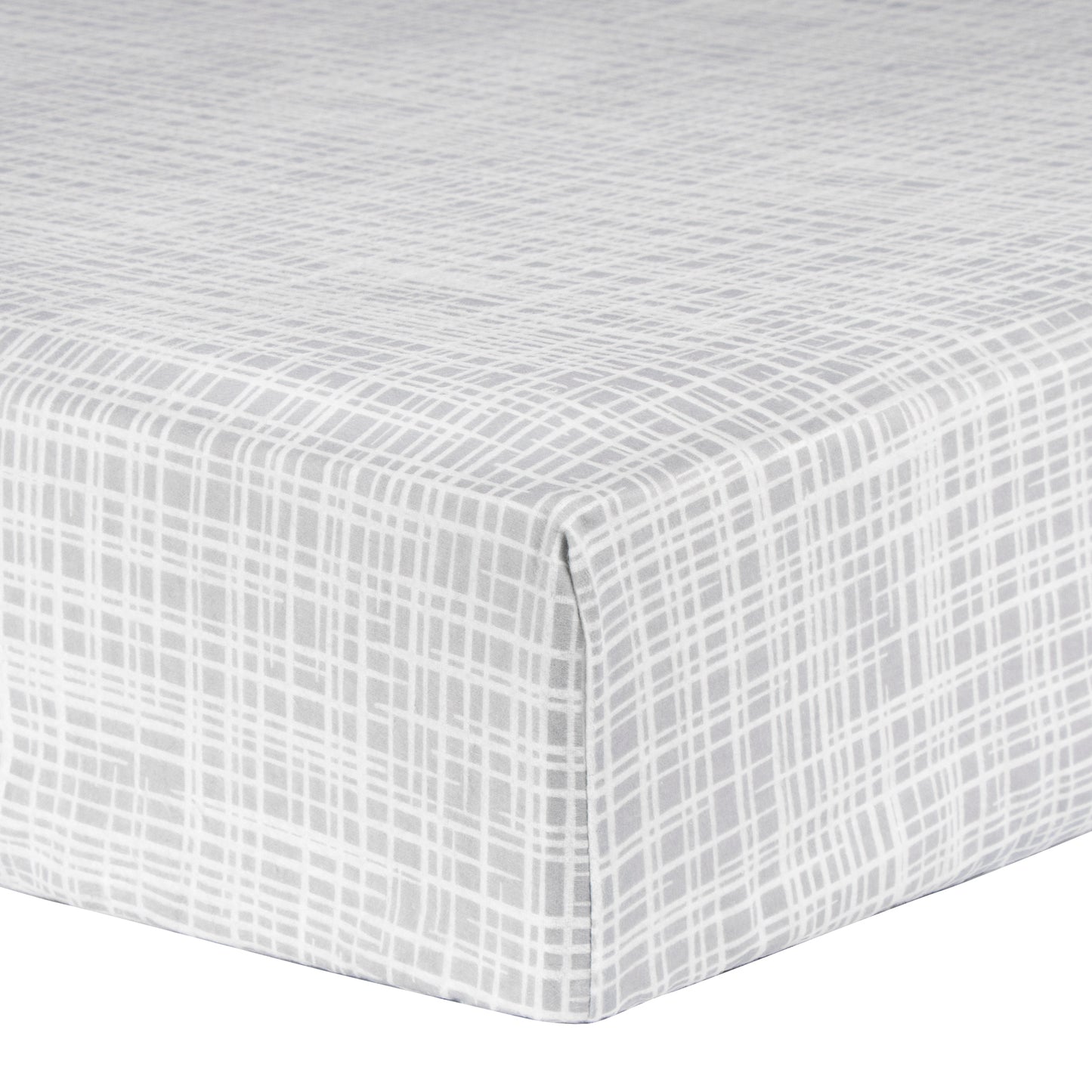 Criss Cross Deluxe Flannel Fitted Crib Sheet - corner view