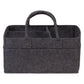 Charcoal Gray Felt Storage Caddy front image