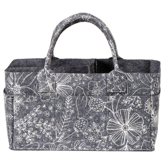 Floral Felt Storage Caddy by Sammy & Lou® front view