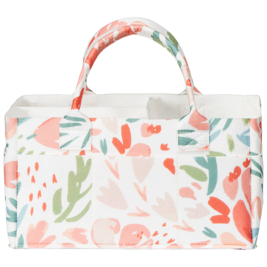 Painterly Floral Storage Caddy Front View