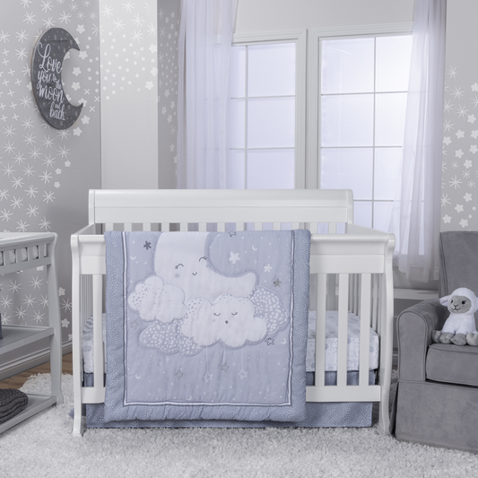 Sweet Little Dreamer 4 Piece Crib Bedding Set - stylized in room